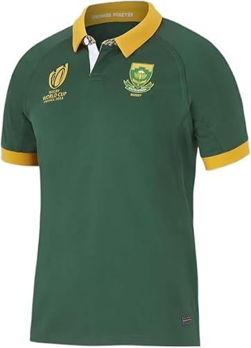 HCOISINI 2023 RWC Springbok Rugby-Trikot, Poloshirt (M, Grün, Kurze Ärmel, Unisex-Erwachsene, Rugby-Fans, Springbok-Fans, Sportbegeisterte, Unisex-Sport-T-Shirt, T-Shirt, Hemd)