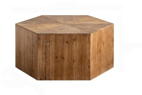 CYKD-777 Mesa de Centro Mesa Auxiliar Poligonal for sofá, Mesa Auxiliar de Madera for salón, sofá, aparador for el hogar, Comedor o Sala de Estar, Hecho a Mano, Estilo Moderno Mesa de té