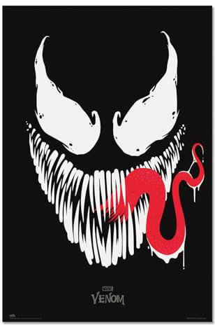 Grupo Erik Poster Kunstdruck Venom Poster - Deko Wohnzimmer oder Deko Schlafzimmer - Deko Zimmer - Größe 61 x 91 - Offizielle Venom Fanartikel