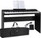 McGrey DK-88 Beginner-Keyboard Taschen Set in Stagepiano Optik - Einsteiger-Keyboard mit 88 Tasten - 146 Klänge - Split-, Dual- und Twinova-Funktion - inkl. Sustain-Pedal und Keyboardtasche - Schwarz