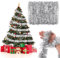 Deepton 10M Lametta Girlande Weihnachten, Glänzend Weihnachtsgirlande, Lamettergirlande, Girlande Weihnachten, Tannengirlande Weihnachtsdeko, Weihnachtsbaum Deko, Girlande Partydekoration (Silber)