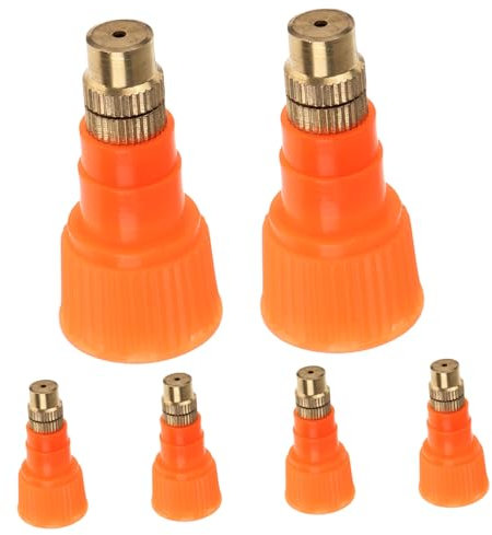 Kisangel 6 StüCk ErsatzdüSen FüR DrucksprüHer, Kupfer- Und KunststoffdüSen, Passend FüR 2L-3L SprüHflaschen, Ideal FüR GartenbewäSserung Und Pflanzenpflege