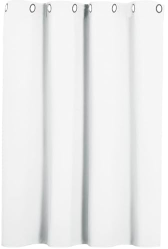 AMZYU Vorhang Verdunkelung 1 Stück, 80 x 250 cm Modern Und Langlebig, Lärmschutz Gardinen Modern Schlaufenschal, Blickdicht Waschbar, in Vielen Farben Und Größen, Weiß