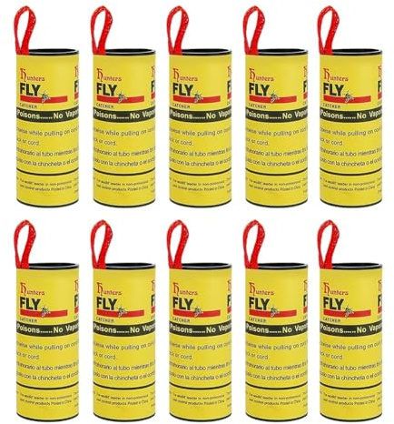 36 Packs Pesticide Free Fly Paper Strips, Sticky Fly Catchers Set Fruit Fly Trap Insect Sticky Trap for Indoors and Outdoors Use