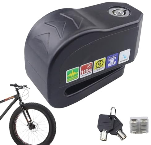 Bloc de disque avec alarme - verrouillage de frein pour moto, verrouillage d'alarme pour vélo à disque | verrouillage de frein à disque avec alarme pour moto imbattable, alarme antivol verrouillage de