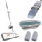 Pure Clean Magic Mop Grande serpillère plate avec fonction essorage et serpillères en microfibre réutilisables, kit de nettoyage Pure Clean (seau de serpillère pliable, blanc)