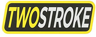 Aufkleber - TWOSTROKE Schwarz/Gelb/Weiß