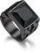 Bandmax Ring Schwarz Siegelring Edelstahl Herren Ringe Wikinger Größe 62mm Ring mit Stein 14MM breit Onyx Ring Freundschaftsring Accessoires Herren Schmuck