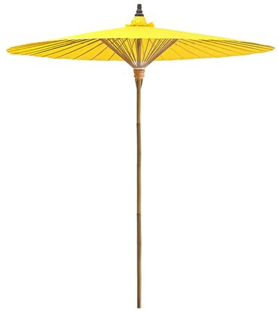 Parapluie chinois rétro fait à la main en bambou avec abat-jour en papier huilé imperméable et protection UV 50+ 1,8 m