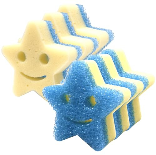 Hometimestore Spülschwamm, Küchenschwämme für Kratzfreies Reinigen, BPA-frei Geschirrschwamm, Absorbiert effektiv Flecken Putzschwamm, Spülmaschinenfest - Robustes & Weiches Design, 6 Pack