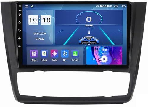 Radio estéreo para automóvil Android 10, radio de 2 Din para BMW Serie 1 E81 E82 E87 E88 2004-2012, reproductor multimedia con GPS y navegación por satélite, pantalla táctil de 9 pulgadas, receptor F