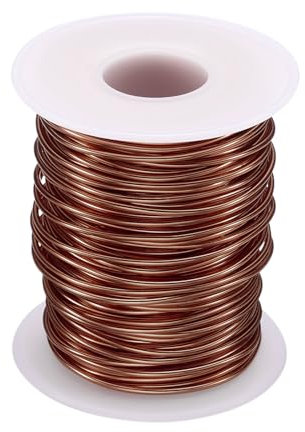 sourcing map Bonsai Wire Anodized Aluminum Training Wire Roll 1.5mm/15 Gauge 98ft Length Bendable Bonsai Tree Wire for Garden, Horticulture, Landscape, Planting, Copper