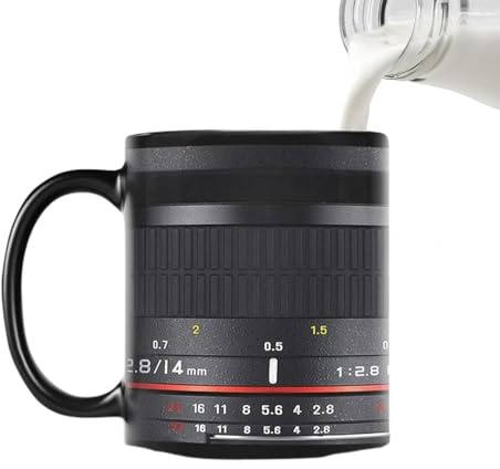 Objektiv-Kaffeetasse – tragbarer Kameraobjektivbecher, vakuumisolierter Becher | auslaufsicherer Reisebecher-Deckel, realistische Objektiv-Repliken, Thermosbecher, heiße Getränke für Büros, Reisen