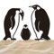 Metall Joy Penguin Yard -Pfahl, Eisenguss Tierpfahl Statue,Eisenhandwerk Penguin Family Lawn Decor | Gartentöpfe, Pflanzer und Accessoires für Kinder, Familie, Freunde, Zuhause, Muttertag, Vatertag