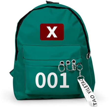 AMZLORD Korea Spiel Saison 2 Cosplay Rucksack Kawaii Rucksack for die Grundschule, lässige Tagesrucksäcke for Outdoor-Sportfans der Squid TV-Serie