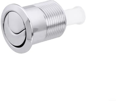 For Siamp Skipper 45 Dual Flush Cistern Button Chrome Toilet Tank Switch Replacement Part Compatible With 34455009 Round Shape Modern Bathroom Upgrade Easy Installation Water-Saving Design