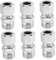 STOBOK 6 Stücke Silber Auspuff Adapter Stecker Dusche Schlauch Gewinde Armaturen Schlauch Wasser Rohr Interface Stecker Edelstahl