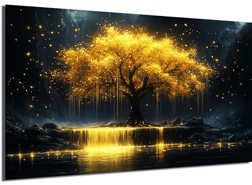 DRO Design - Baum des Lebens Wandbilder 56x84 cm XXL Groß Wohnzimmer Wanddeko Schlafzimmer Zimmerdeko Wandgemälde Zimmer Deko auf Wand Dekoration Wall Art