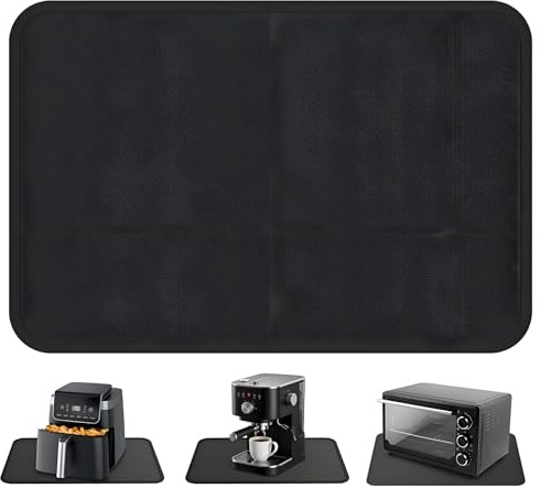 Alriedy 1PCS Heat Resistant Mat for Air Fryer & Oven Fire Proof Silicone Countertop Mat, 60x40cm Non-Slip Waterproof Heat Resistant – Versatile Kitchen Protector for Toaster, Coffee Maker
