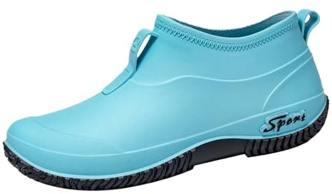 Stivali da pioggia da donna corti, impermeabili, bassi, antiscivolo, resistenti all'abrasione, comodi stivali da pioggia da donna, eleganti stivali da esterno