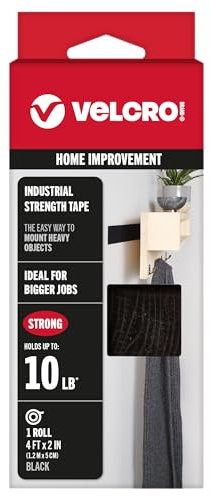 Velcro (R) Marca (2 x) Cinta de Resistencia Industrial, Color Negro