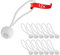 ECENCE 12 Piezas Tensores de Goma con Bolas - Gomas Elásticas de Plástico para Lonas, Carpas, Pabellones y Tiendas - Fijación Segura con Gran Fuerza Tensora - Blanco