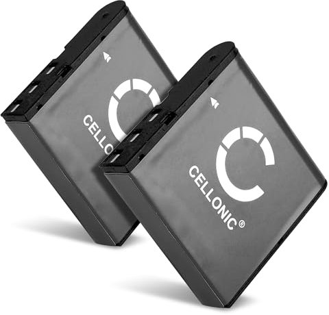 CELLONIC, Akku für Kamera, kompatibel mit Casio Exilim EX-FC160, NP-40, EX-FC150, EX-Z100 (3.7V, 950mAh) 2 Stück