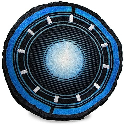 Buckle-Down Hundespielzeug Plüsch Iron Man Arc Reactor schwarz blau