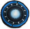 Buckle-Down Hundespielzeug Plüsch Iron Man Arc Reactor schwarz blau