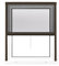 jarolift 4 in 1 Zanzara Insektenschutzrollo Fliegengitter für Fenster, Bausatz mit Aluminium-Rahmen, robustes Fiberglas-Gewebe, 100 x 160 cm (B x H), Braun