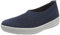 Fitflop Women's Uberknit Ballerina Closed Toe Ballet Flats, Midnight Navy, 4 UK medium