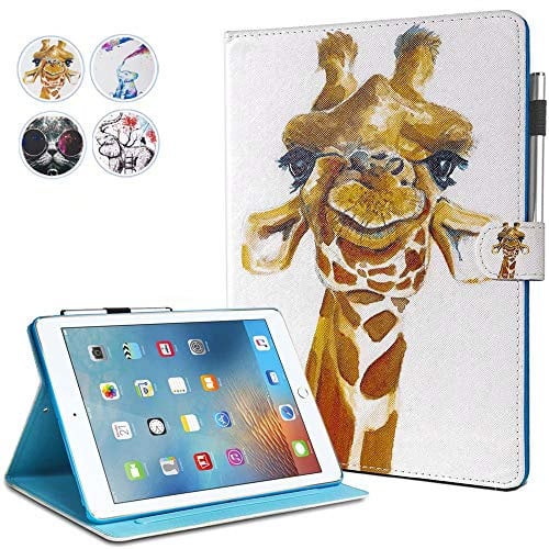MOKASE Smart Sleep Wake Case for iPad 9th/8th/7th Generation 10.2 inch (2021/2020/2019), Protective Cover With Stand, Giraffe