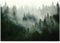 WallArena - Vlies Fototapete Wald Nebel Landschaft Grün Natur Bäume 312x219 cm - Fototapeten - Tapeten - für Wohnzimmer Schlafzimmer - Vliestapete Wandtapete Tapete 3D Effekt- inkl. Kleister