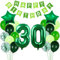 Crazy-M Grün Luftballon 30. Geburtstagsdeko für Mann Frau, 30 Jahr Grün Deko zum Geburtstag Grün Folienballon 30 Zahl Deko 30. Geburtstag Happy Birthday Banner Dekoration