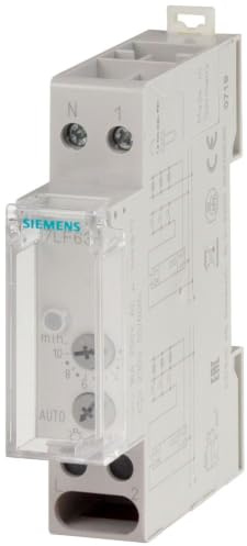 SIEMENS Interrupteur temporisé pour éclairage d'escalier, 230 V, 1 Fermeture, 16 A, 230, Rotatif, normalement Ouvert, Multicolore, IP54, Montage sur Rail DIN