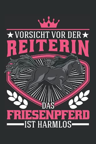 Friesenpferd Tagesplaner: Friesenpferd Reiterin Friese Pferd / Kalender 2022 / Wochenplaner Tagesplaner Planer / Planungsbuch To-Do-Liste / 6x9 Zoll / 100 ausfüllbare Seiten