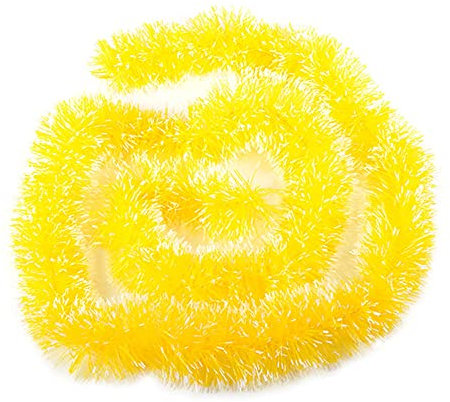 Roadoor Weihnachtsschmuck für Bäume, Lametta, Luxus-Festival, PVC-Lametta, Pinsel, Girlande, Weihnachtsbaumschmuck, Girlande, entzückende Christbaumschmuck, Christbaumschmuck, Gelb