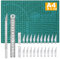 Self Healing Sewing Mat, Exacto Knife Precision Carving Craft Hobby Knife Kit for DIY Art Work Cutting, Hobby, Stencil, Scrapbooking-A4(9x12)