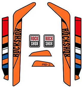 STAR SAM Aufkleber für Rock Shox Rs-1, Orange, 1 cm