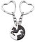 LUOKIFUR Set mit 2 Puzzle-Pferd-Schlüsselanhängern, Reitliebhabern, Geschenken für Freunde, Klassenkameraden, Liebhaber-Souvenirs (black/silver(horse))