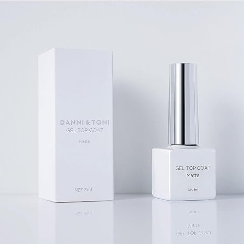 DANNI & TONI Matt Top Coat for Nail Polish Gel Nail Wraps, UV LED Soak Off Long Lasting Top Coat Gel Nail Polish