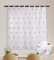Cortina Cocina 90x145cm Blanca Traslúcida con Bordados para Ventana Corta, Visillos 100% Poliéster Cortos Translúcida para Ventanas y Marco de Puerta - Girasol Rojo