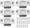 SG Store 5 Sets Door Strike Plate with Dust Box & Matching Screws Stainless Steel Security Strike Reinforcing Kit for Wooden Doors House Doors 68 x 26 x 55 mm