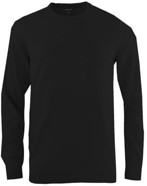 Marvelis Pullover Langarm Rundhals aus Merino Wolle schwarz Größe M