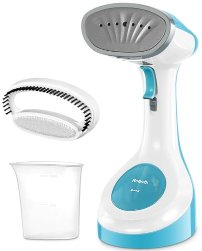 Reemix Clothes Steamer with Large Removable Water Tank, 10oz Fast Heating, 24g/min Strong Penetrating Steam, Hand Garment Fabric Wrinkle Remover for Home, Office