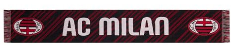 AC Milan Unisex Sciarpa Ufficiale Offizieller Jacquard-Schal, rot/schwarz, Einheitsgröße