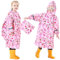 Domueay Regenmantel Kinder Mädchen Regenponcho Wasserdicht Atmungsaktiv Kapuze Regenjacke Leichter Einteilig Regencape Outdoor Overall Regenbekleidung 5-7 Jahre,Weiß
