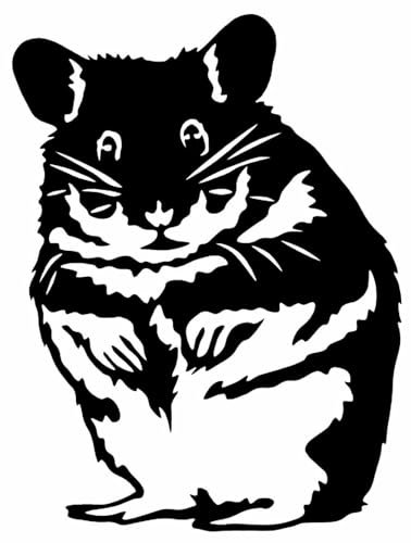 myrockshirt Süßer Hamster 17 cm Aufkleber Autoaufkleber Sticker Wandtattoo Profi Qualität