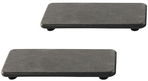 NiuYichee 2 Stück Badezimmer-Waschtisch-Tabletts (16 x 8 cm), Kieselgur-Untersetzer, Küchen-Seifenablage, wasserabsorbierender Stein für Handseife, Pflanzen und Kosmetikflaschen im modernen Zuhause