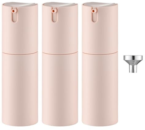 Lulupack 30ml Airless Pumpspender,Creme Behälter Spender,NachfüLlbare Spenderflasche,Handcreme Pumpflasche,Plastikflasche Reise Kosmetik (3PCS)